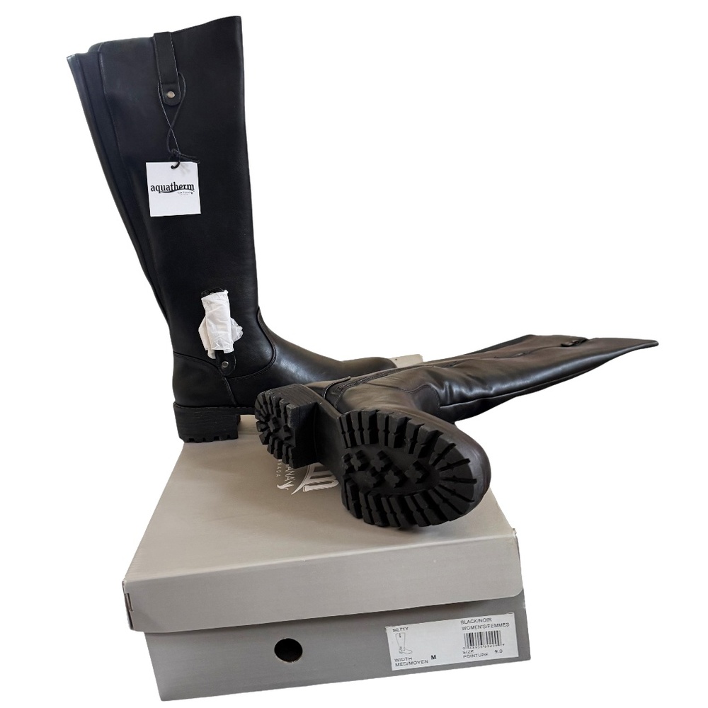 NIB Aquatherm Canada Waterproof Thermolite-lined Tall Riding Biker Boot Boots